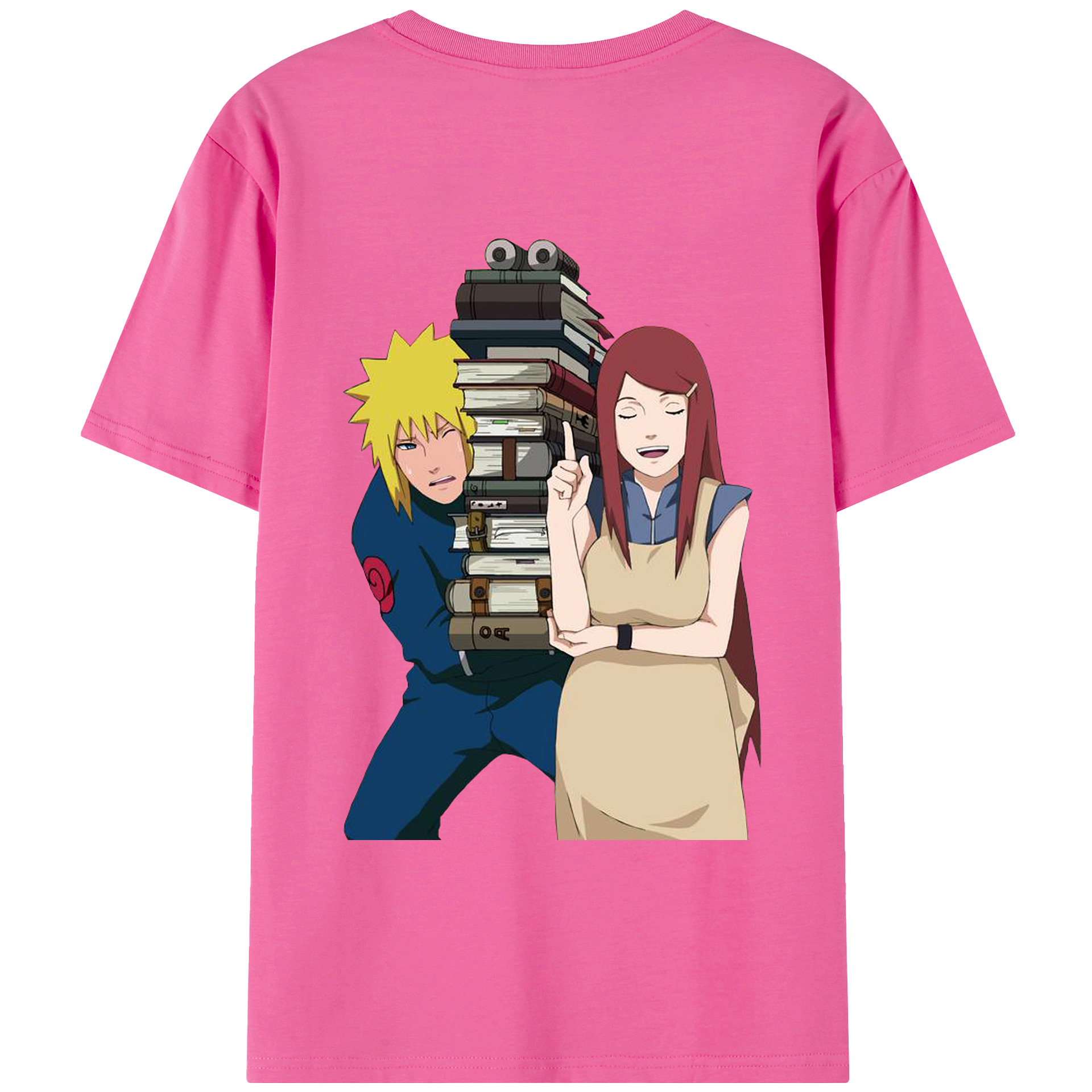 （画像用） NARUTO -ナルト- 波風 ミナト Namikaze Minato レディース半袖Tシャツ(バックプリント)